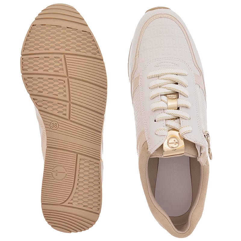 Tamaris Sneakers Basse Donna – Pelle Bianca – Comode E Alla Moda