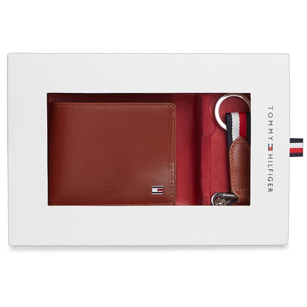 Ανδρικα Πορτοφόλια Σετ Με Μπρελόκ Tommy Hilfiger AM0AM14805 Ανδρικα Πορτοφόλια Σετ Με Μπρελόκ Tommy Hilfiger AM0AM14805